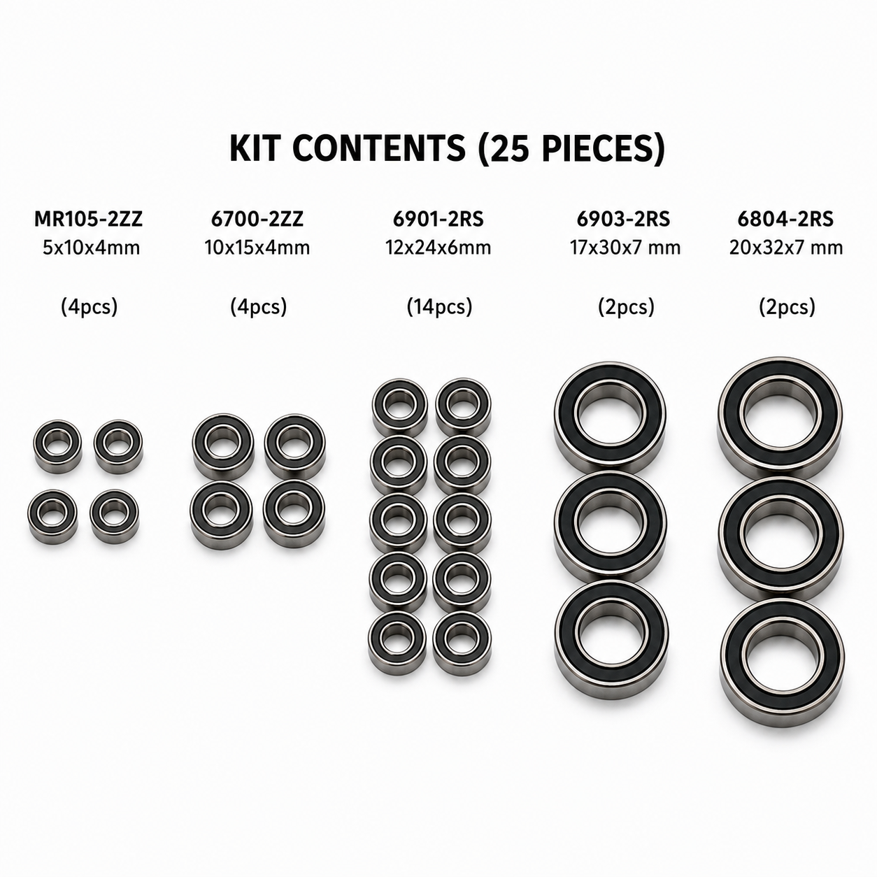 HPI BAJA Hybrid Ceramic Bearings Kit