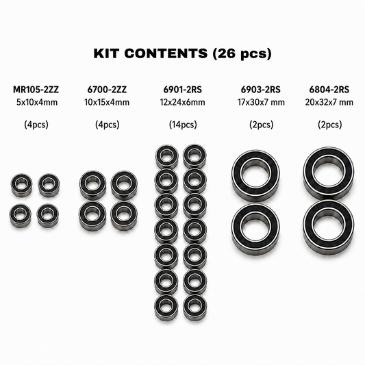 HPI BAJA Ceramic Bearings Kit for 5B, 5B 2.0, 5T & 5SC - 26 pcs
